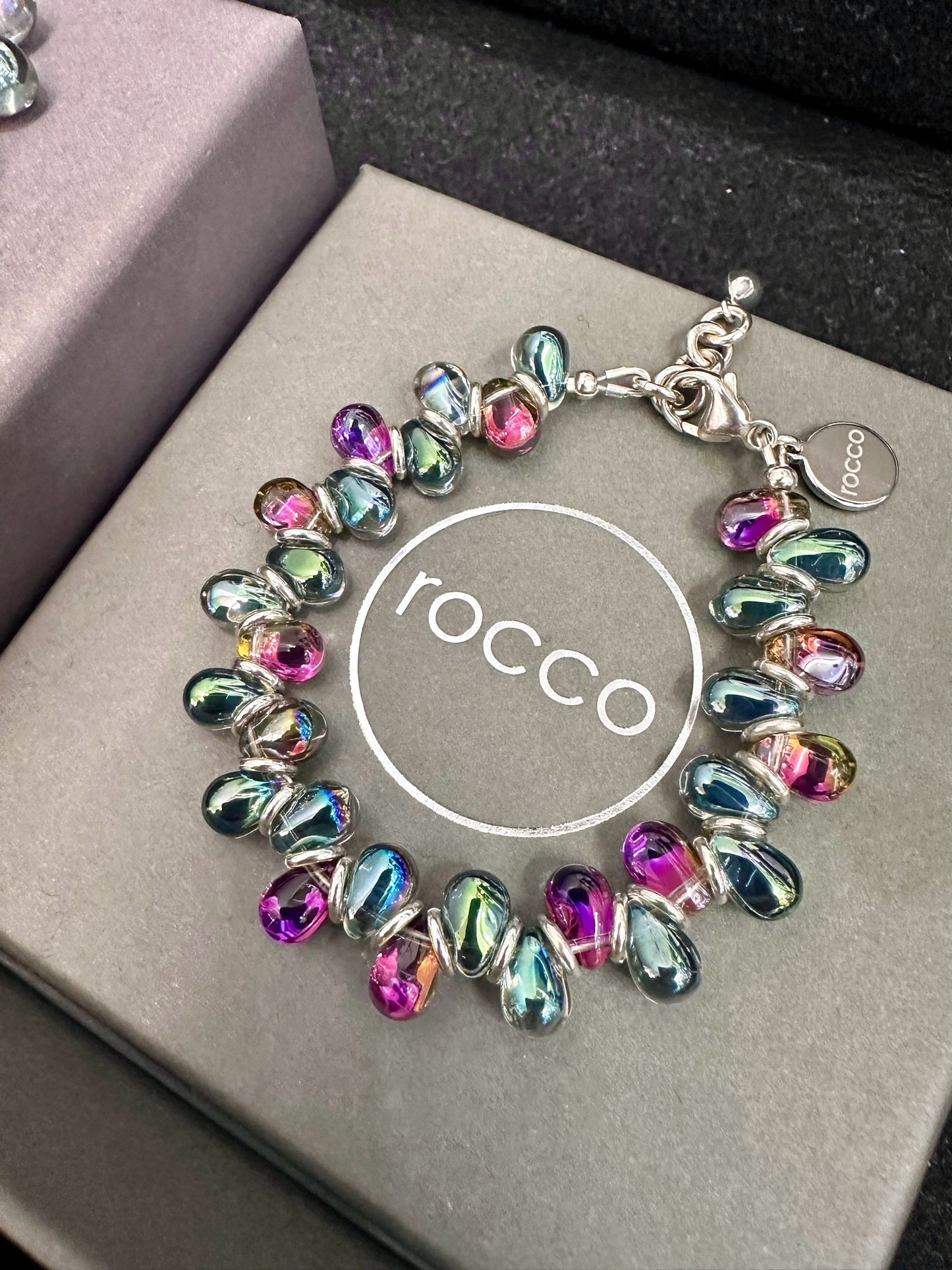 Iridescent Glass Bracelet