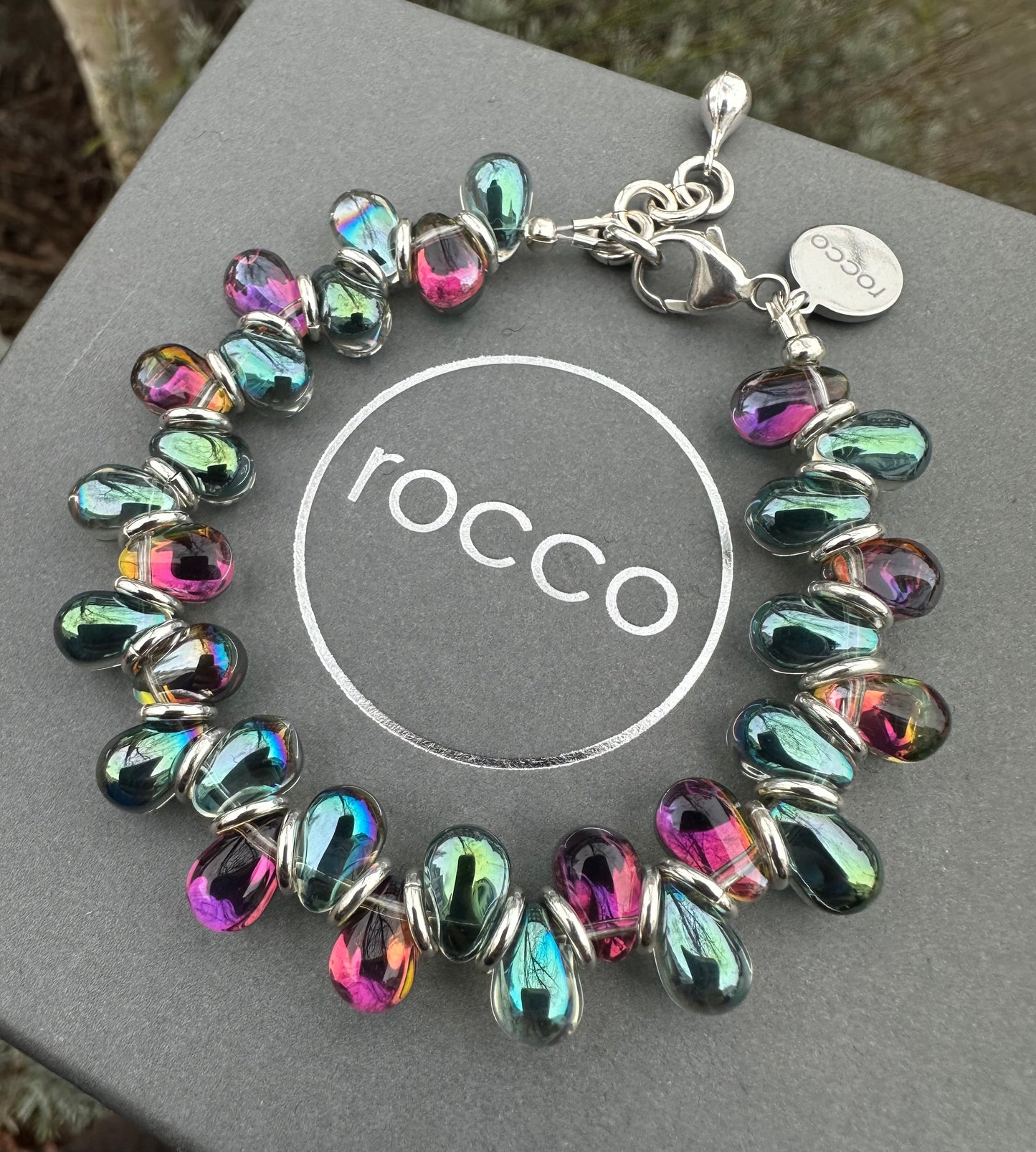 Iridescent Glass Bracelet