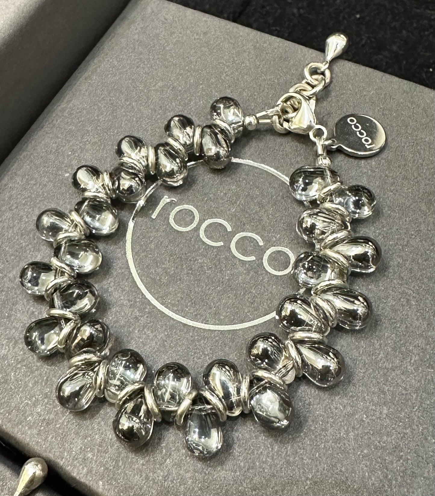 Silver Glass Bracelet