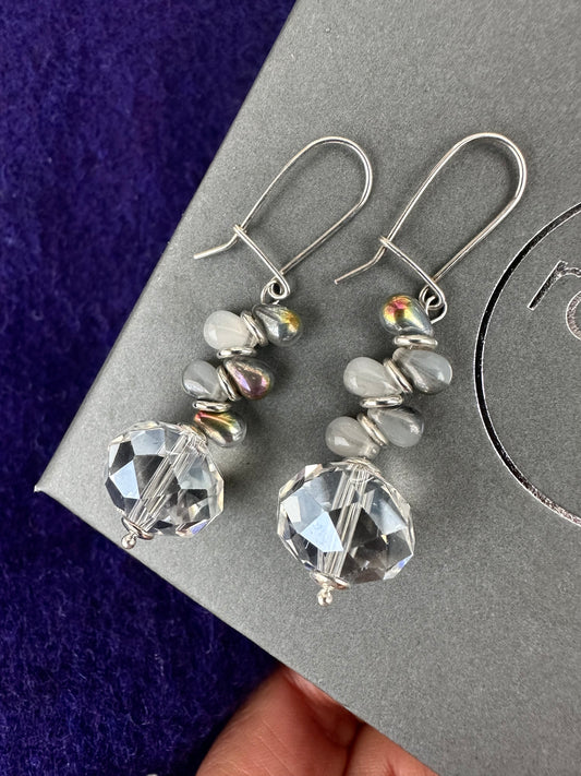 Faceted Glass Earrings