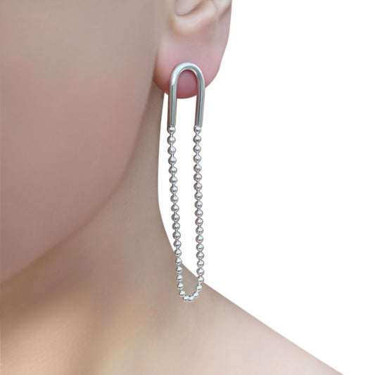 HYBRID BALL-CHAIN EARRINGS