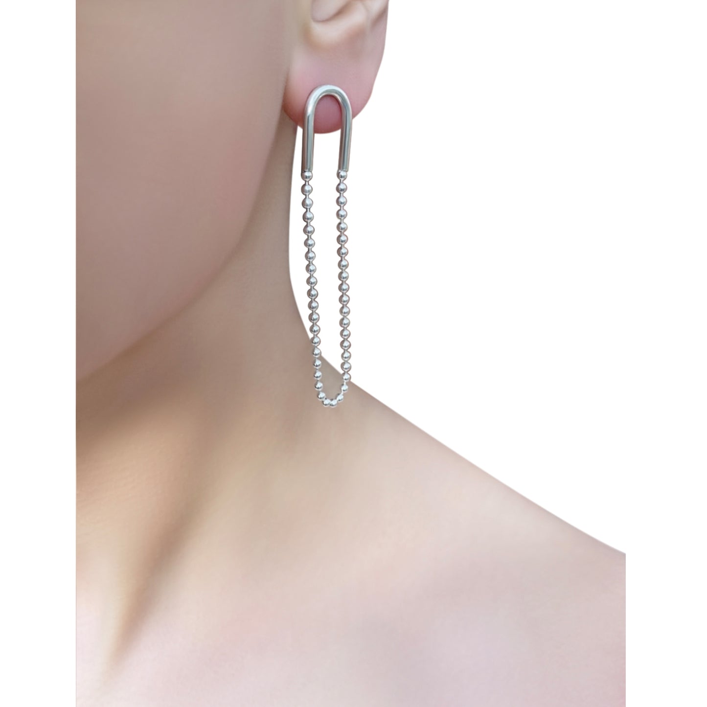 HYBRID BALL-CHAIN EARRINGS