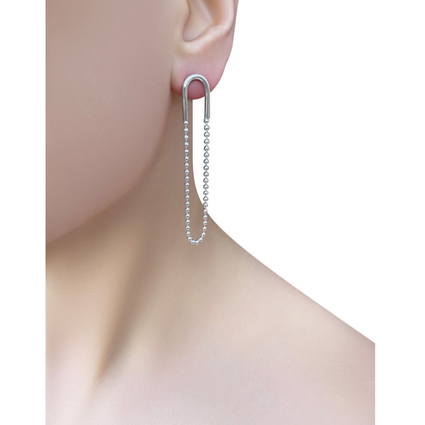 HYBRID BALL-CHAIN EARRINGS